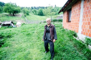Balë Ali Hysnikaj stands near his home in the village of Stankaj. Many generations of Hysnikaj’s family have lived in this part of the Rugova Valley. Photo: Valerie Plesch