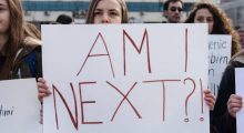 A protest against sexual violence towards women in Ferizaj/Urosevac | Photo: Bardha Goga.