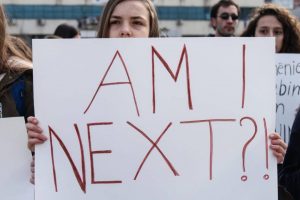 A protest against sexual violence towards women in Ferizaj/Urosevac | Photo: Bardha Goga.