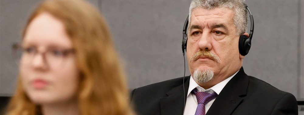 Kosovo ex-guerrilla Pjeter Shala stands trial at the Kosovo Specialist Chambers in The Hague, Netherlands, 21 February 2023. Photo: EPA/PIROSCHKA VAN DE WOUW