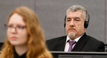 Kosovo ex-guerrilla Pjeter Shala stands trial at the Kosovo Specialist Chambers in The Hague, Netherlands, 21 February 2023. Photo: EPA/PIROSCHKA VAN DE WOUW