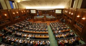Members of the Parliament vote for the new speaker of the parliament of the Republic of Kosovo in Pristina, Kosovo, 26 December 2019. EPA-EFE/VALDRIN XHEMAJ