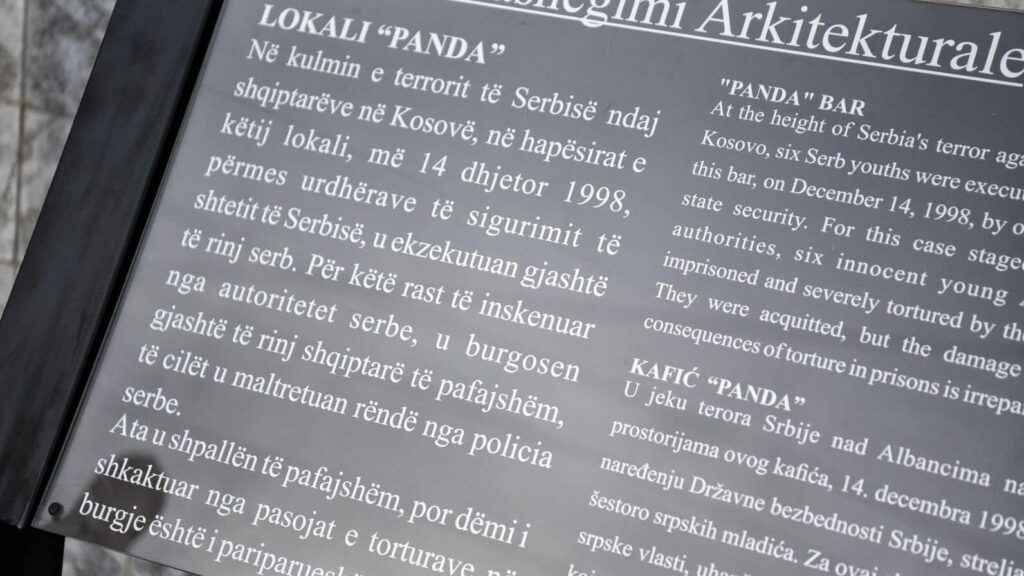 Kosovo Café Massacre Plaque Blames Serbian State Security - Prishtina ...