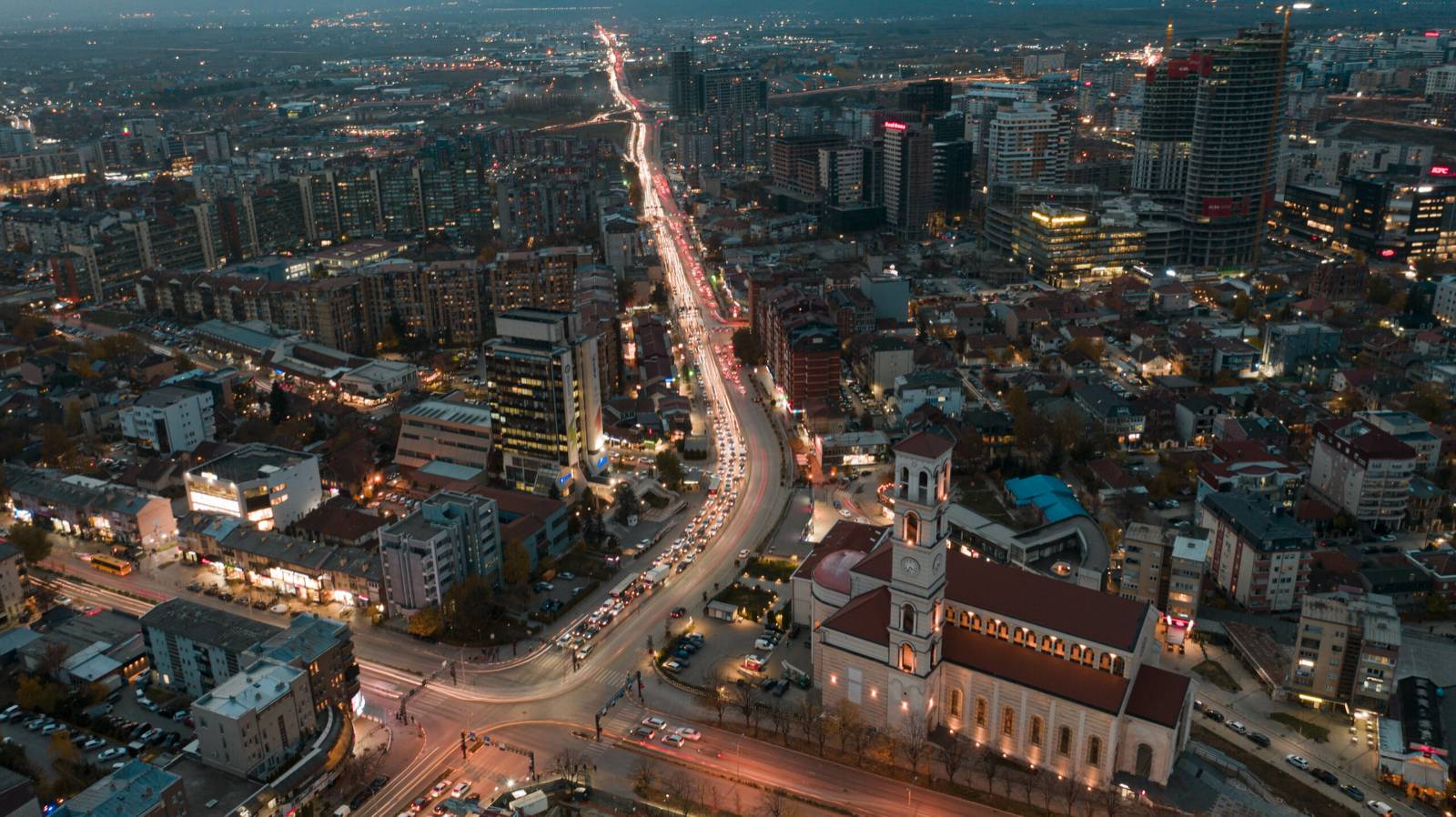 Prishtina aerial view. Photo: Denis Sllovinja/BIRN
