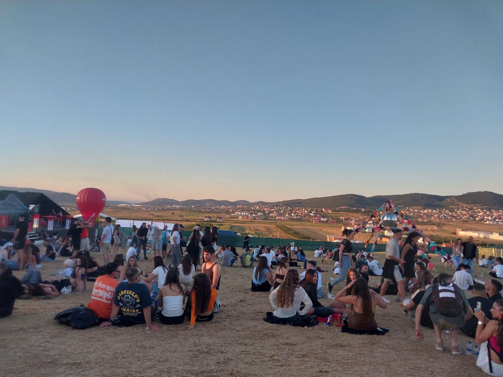 One of the ‘Chill Zones’ at the Sunny Hill festival, where festivalgoers can sit and relax. Photo: BIRN