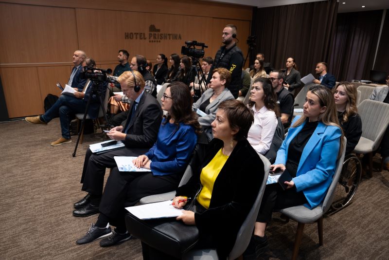 Internews Kosova Conference on report 'Systematic Discrimination in Facilities and Employment' on October 15 in Prishtina. Photo: BIRN