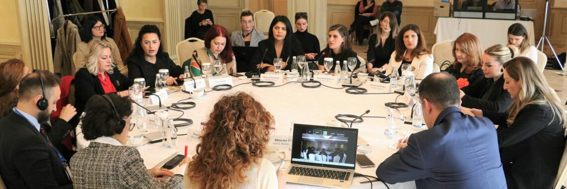 Women members of the Kosovo parliament sign declaration to combat violence against women in politics and public life on November 19, 2024 in Prishtina. Photo: Kosovo Assembly