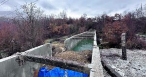 The damaged canal of Iber-Lepenc in Zubin Potok following the explosion on November 29. Photo: Prime minister's Office