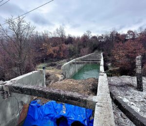 The damaged canal of Iber-Lepenc in Zubin Potok following the explosion on November 29. Photo: Prime minister's Office