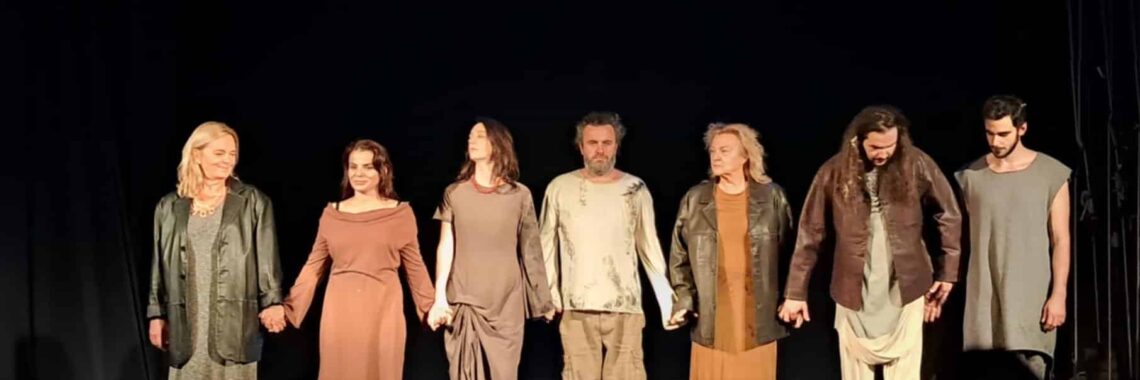 The cast of ‘Women of Troy’ at the end of the play. Photo: BIRN