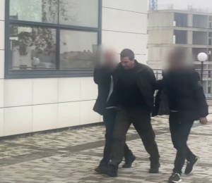 Jovan Vicentijevic, the second suspect in the attack for the Iber-Lepenc canal, brought to the Basic Court in Prishtina on December 3, 2024. Photo/BIRN