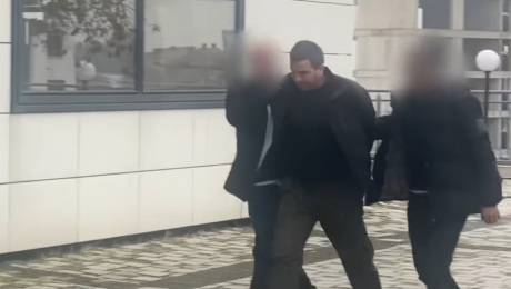 Jovan Vicentijevic, the second suspect in the attack for the Iber-Lepenc canal, brought to the Basic Court in Prishtina on December 3, 2024. Photo/BIRN