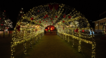 Christmas decorations at Pjetershan Catholic church in Kosovo in December 2024. Photo: BIRN