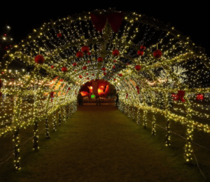 Christmas decorations at Pjetershan Catholic church in Kosovo in December 2024. Photo: BIRN