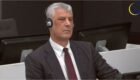 Hashim Thaci at his initial appearance on obstruction of justice charges at the Kosovo Specialist Chambers in the Hague, December 8, 2024. Photo: Kosovo Specialist Chambers/Live Updates.