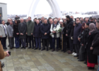 William Walker pays homage in front of Recak/Racak massacre memorial on January 15, 2025. Photo: BIRN