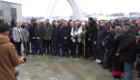 William Walker pays homage in front of Recak/Racak massacre memorial on January 15, 2025. Photo: BIRN