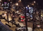 Vehicles with flags of Albania in northern Mitrovica on February 17. Photo screenshot of footage shared on social media