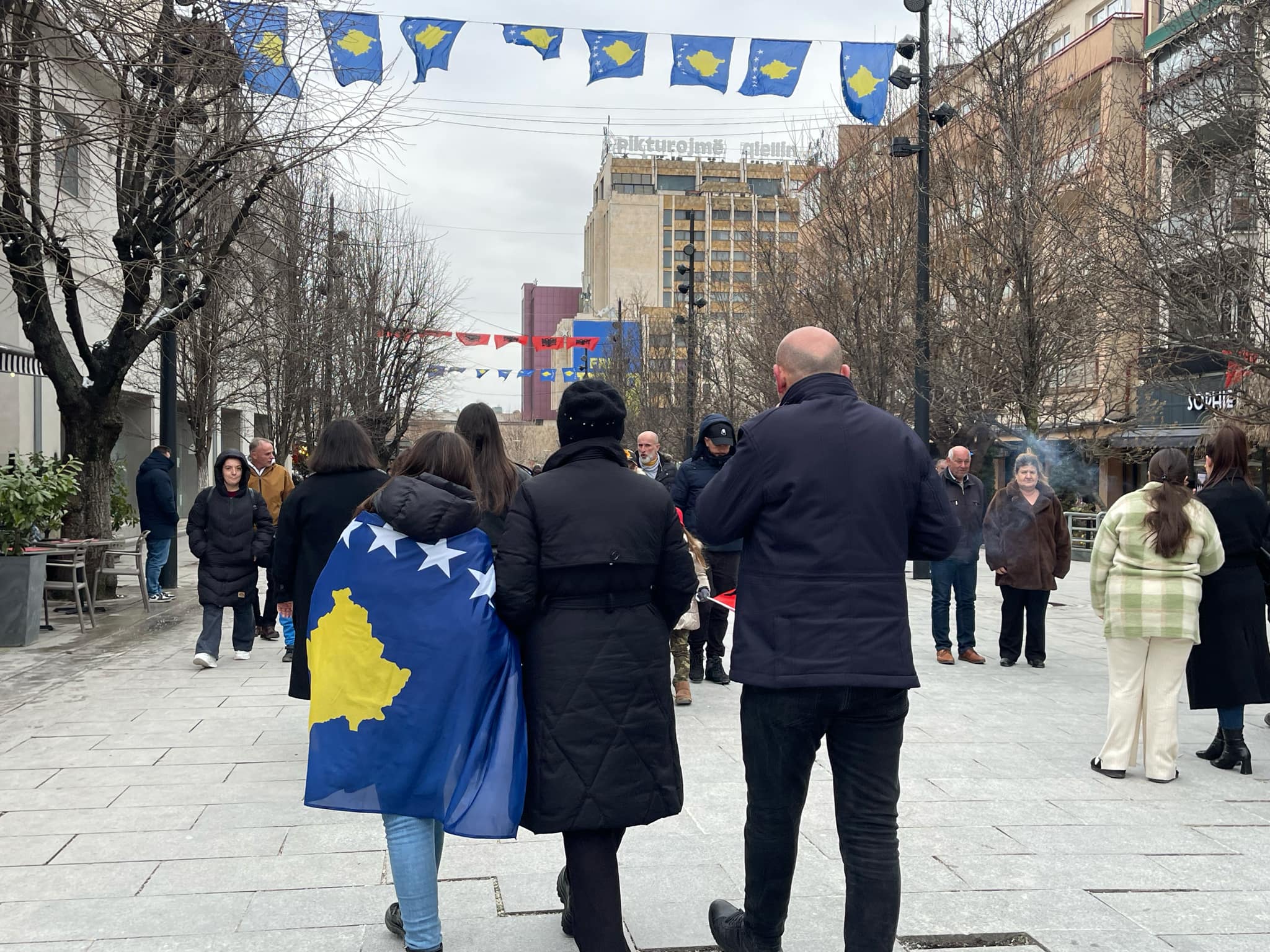 Citizens celebrate the 17th anniversary of Kosovo's independence in the squares of Prishtina, February 17, 2025. Photo: Prishtina Insight