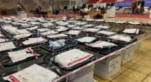 Ballot boxes delivered to the vote counting center on February 11, 2025. Photo: BIRN