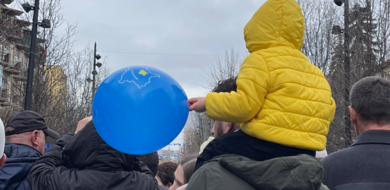 Citizens celebrate the 17th anniversary of Kosovo's independence in the squares of Prishtina, February 17, 2025. Photo: Prishtina Insight