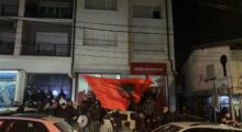 Supporters of Vetëvendosje celebrating in Mitrovica, February 9, 2025. Photo: BIRN