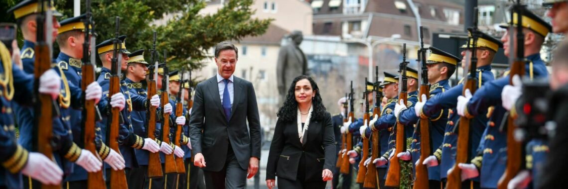 NATO General Secretary (L) and Kosovo's President Vjosa Osmani (R) in Prishtina, Kosovo on March 11, 2025. Photo: Official Facebook Account of Vjosa Osmani