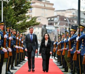 NATO General Secretary (L) and Kosovo's President Vjosa Osmani (R) in Prishtina, Kosovo on March 11, 2025. Photo: Official Facebook Account of Vjosa Osmani