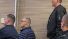 Bedri Shabani (L) and Muharrem Qerimi (R) at the initial hearing for espionage at the Prishtina Basic Court on March 17, 2025. Photo: BIRN