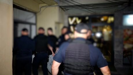 Kosovo police during the operation against the Albkings Telegram group in 2024. Photo: BIRN.
