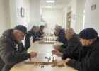 Pensioners play chess at the elderly centre in Prishtina’s Tophane neighbourhood. Photo: BIRN