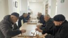 Pensioners play chess at the elderly centre in Prishtina’s Tophane neighbourhood. Photo: BIRN