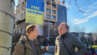 Alex Anderson (left) and Kostyantyn Grygorenko (right) in Prishtina. Photo by Hana Xharra Anderson