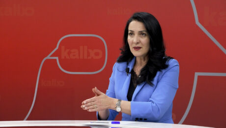 Krenare Sogojeva-Dermaku, Privacy and Information Commissioner at AIP, in an interview for the Kallxo Pernime TV Program in March 2025. Photo: BIRN.