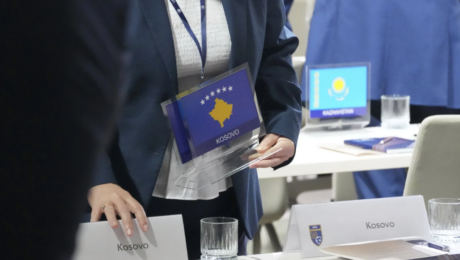 Kosovo's participation in the European Football Federation Congress in Belgrade, Serbia, on April 3, 2025. Photo: Kosovo Olympic Committee