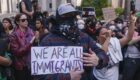 People protest outside an Immigration and Customs Enforcement (ICE) office in New York, US, 10 June 2025. Photo: EPA-EFE/SARAH YENESEL