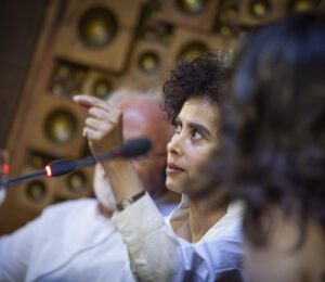 Adania Shibli in Prishtina, Kosovo, on June 19, 2025. Photo: CHwB Kosova/Majlinda Hoxha