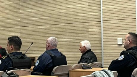 Court hearing against Gavrilo Milosavljevic on April 10, 2025. Photo: BIRN