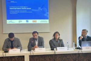 Presentation of the report on journalistic perspectives in Kosovo and Serbia in Pristina on June 2, 2025. Photo: BIRN.