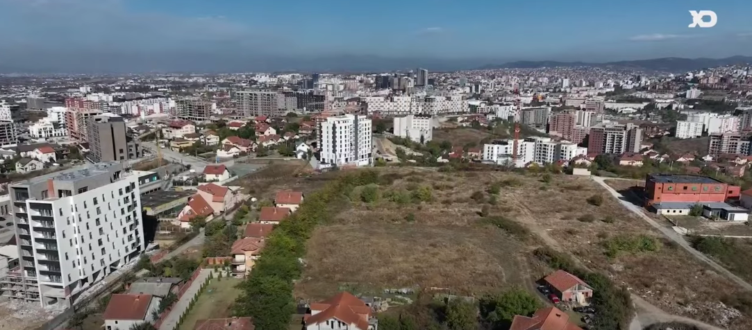 An aerial view of the property in Veternik neighbourhood in Prishtina, swaped by fraud and institutional neglect. Photo: BIRN