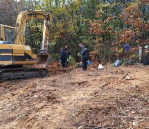 Excavations for missing persons during the Kosovo war, in Prekaz, Ferizaj, November 20, 2023. Photo: Kosovo Government Commission on Missing Persons/Facebook