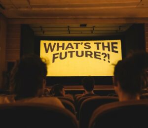 This Year’s Anibar Festival Theme Displayed in One of the Cinemas. Photo Courtesy: Anibar Festival