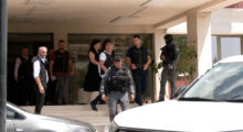 Prishtina Basic Prosecution's operation at the Kosovo Archives and the Cadastre Agency on July 16, 2025.