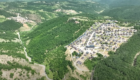 Aerial view of the villas built in the village of Kllobukar, in Novobërdë. Photo: BIRN