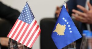The flag of Kosovo and the USA. Photo: Office of the Prime Minister of Kosovo