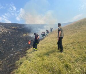 Kosovo Emergency Management Agency (EMA) extinguishing wildfires in July 2025. Photo Courtesy of EMA