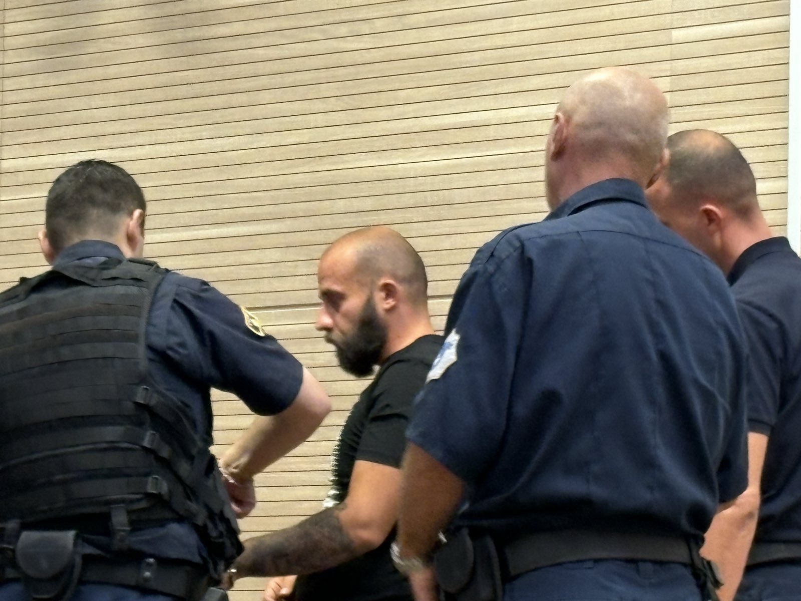 Milos Antovic in court on Monday, August 4, 2025. Photo: BIRN/Adile Agushi.