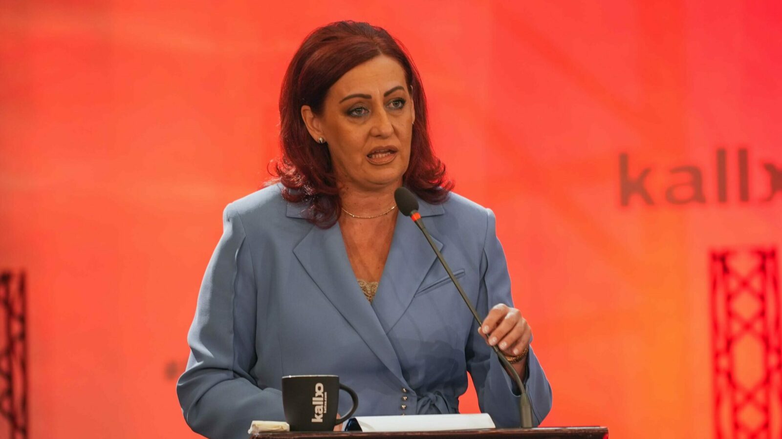 Emilia Rexhepi, Vetëvendosje candidate for the mayor of Prizren at Kallxo Përnime debate with mayor candidates. Photo: BIRN