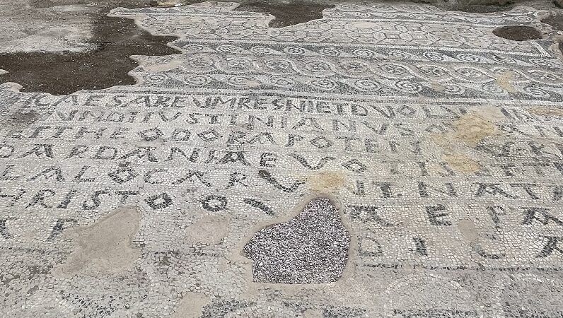Basilica Mosaic at Ulpiana Archeological Park. Photo: BIRN/Ardita Zeqiri