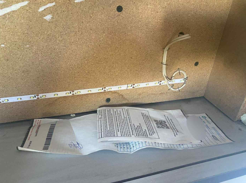 Electricity bills at the entrance of an apartment in Prishtina. Photo: Erlida Mulaku